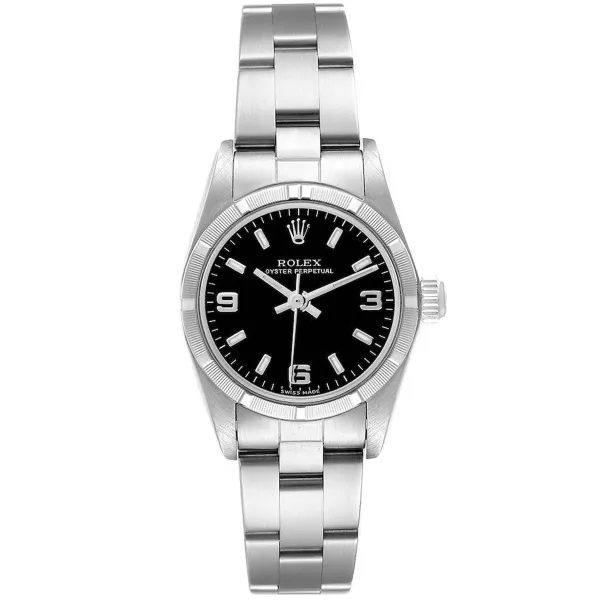 Rolex Oyster Perpetual Black Dial On Oyster Ref 76030