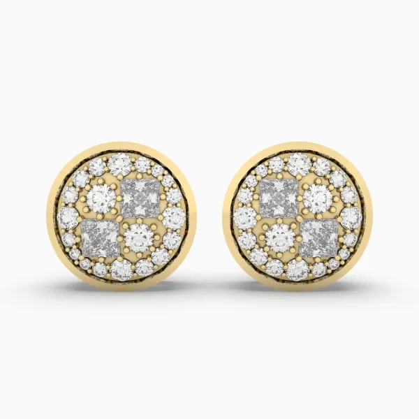 0.46 CT.T.W. Natural Diamond Stud Earrings For Women
