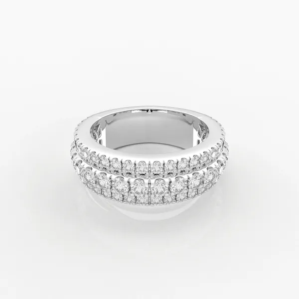 10K White Gold 2.63 CT Diamonds Bold And Stylish Mens Ring