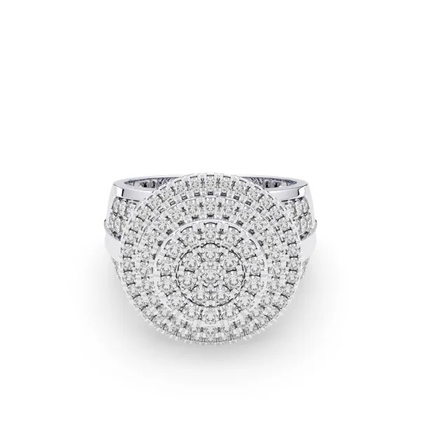 10K White Gold Men's Wedding Lab Grown Diamond Ring