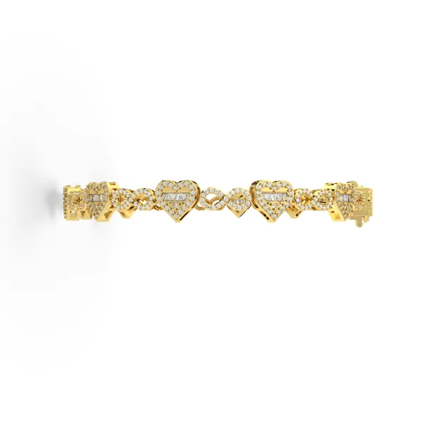 Natural Diamond Heart Bracelet