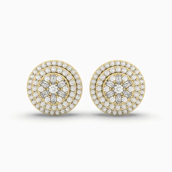 Classic Round Solitaire Stud Earrings
