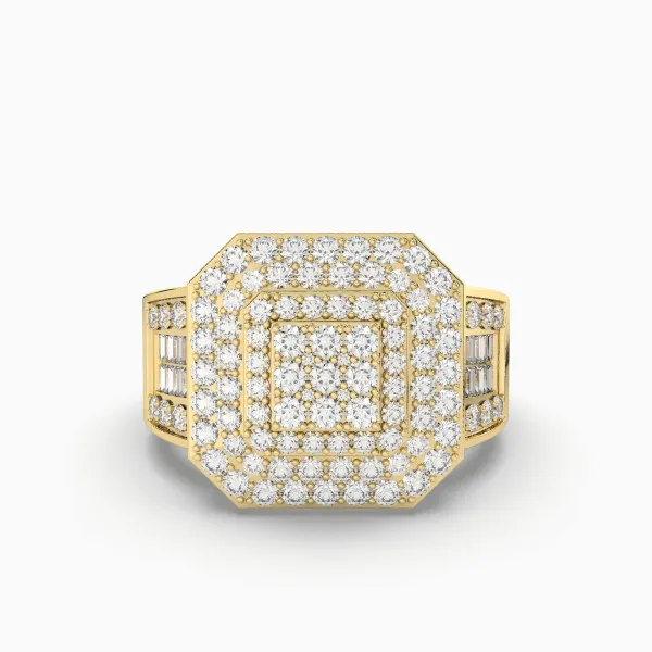 Natural Diamond Cluster Ring