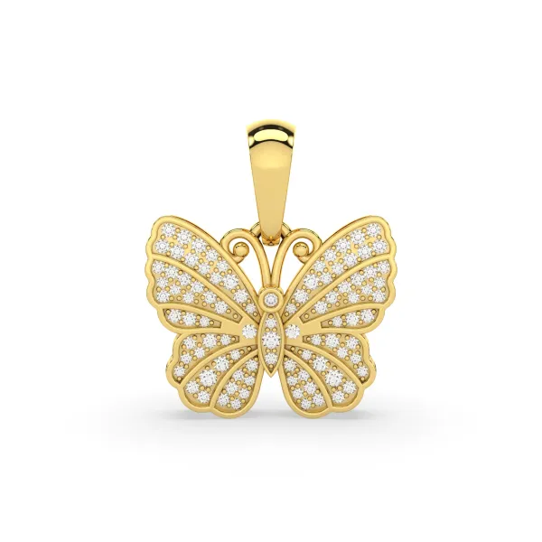 Crystal Butterfly Pendant For Women