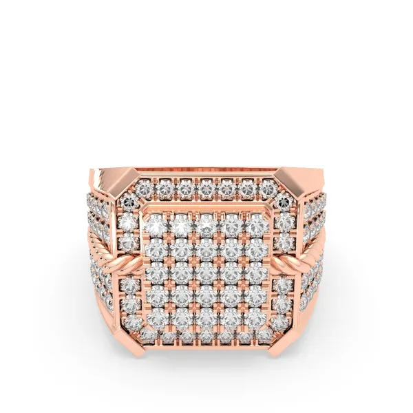 10K Rose Gold Lab Grown Diamond Wedding Band Ring