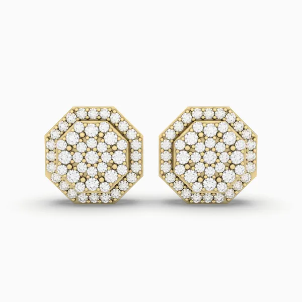 Natural Diamond Dainty Stud Earrings For Womens
