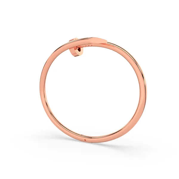 10K Rose Gold Nail-Inspired Cuff Bracelet