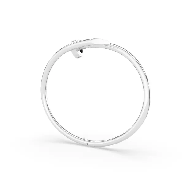 10K White Gold Nail-Inspired Cuff Bracelet