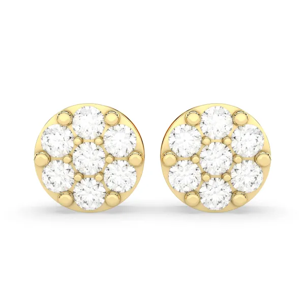 Radiant Halo Lab Grown Diamond Stud Earrings
