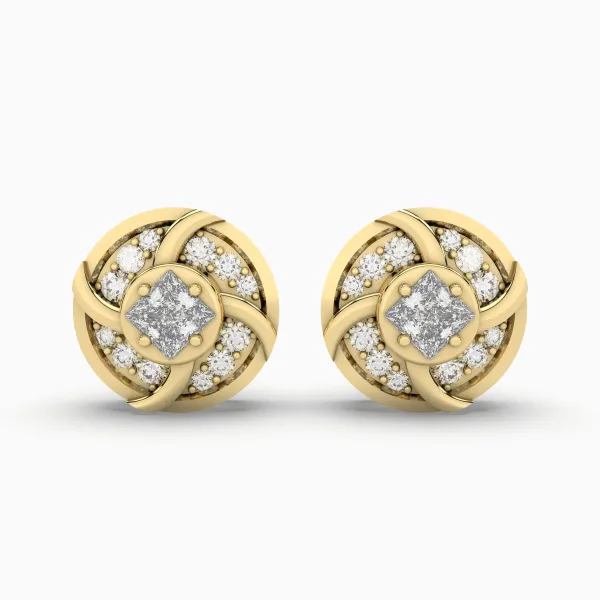 0.54 CT.T.W. Natural Diamond Stud Earrings For Women