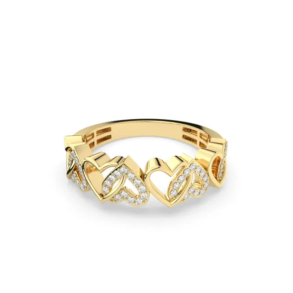 Stackable Heart Natural Diamond Ring