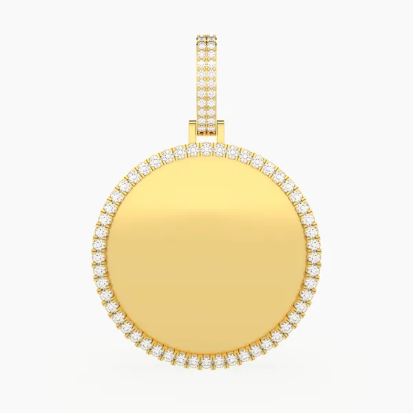 Brilliant Round Shape Lab Grown Diamond Memory Pendant