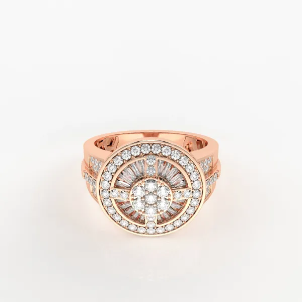 10K Rose Gold Stackable Gold Diamonds Ring