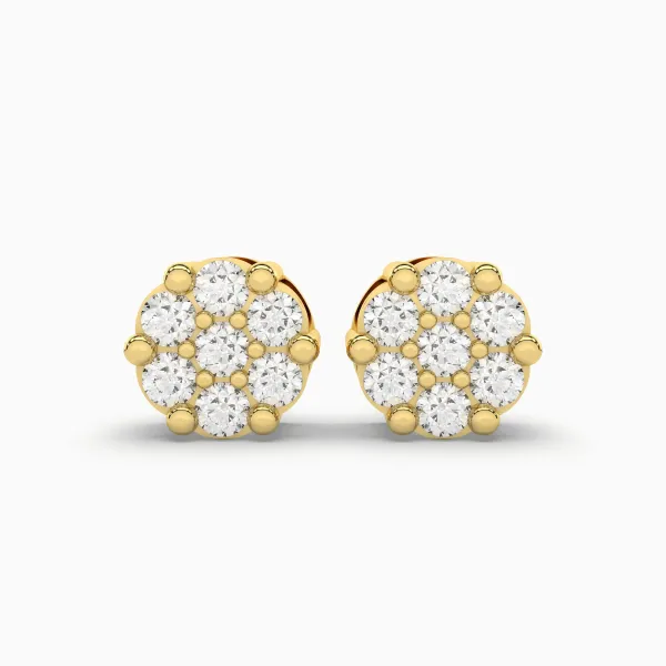 Radiant Bloom Natural Diamond Earrings