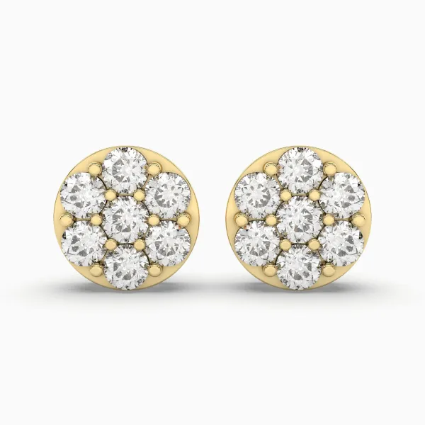Round And Round Natural Diamond 2.87 CT.T.W Stud Earring