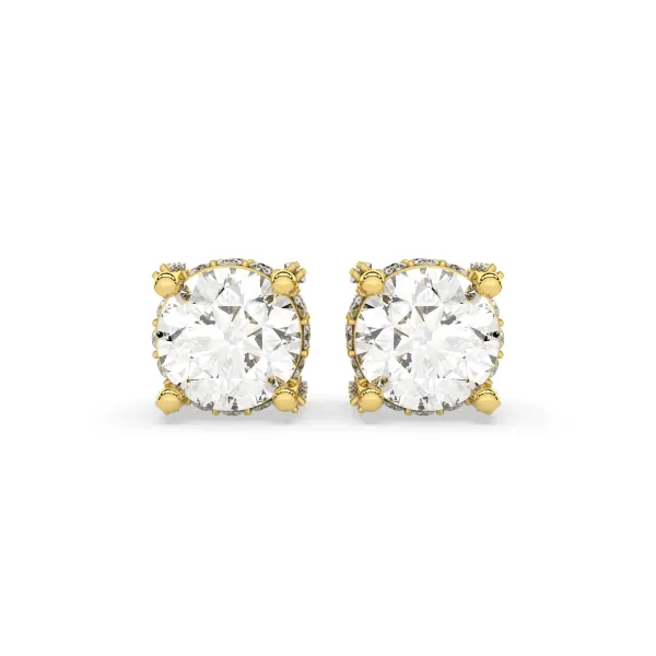 Constella Round Cut Stud Earrings