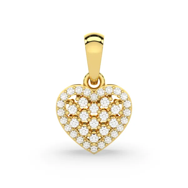 Pave Cubic Heart Pendant