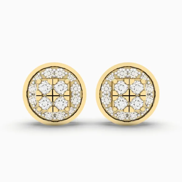 0.25 CT.T.W Gold Round Natural Diamond Stud Earring