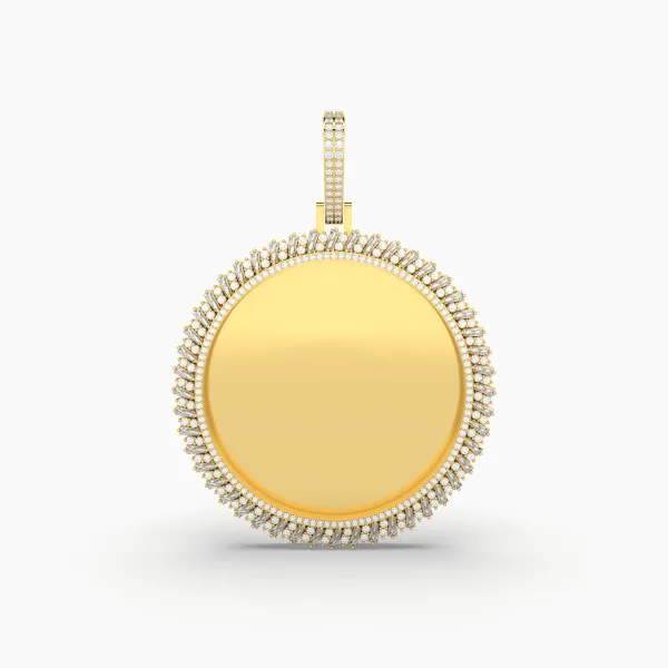 Natural Round Diamond Memory Or Picture Pendant