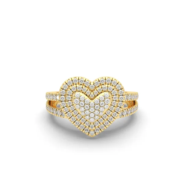 Natural Diamond Cluster Love Adorned Rings