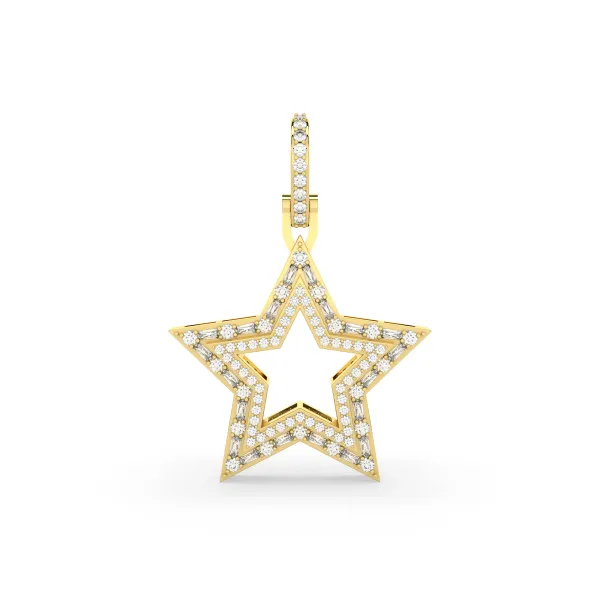 Hip Hop Star Pendant For Unisex