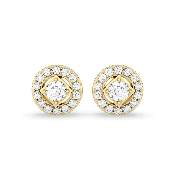 Round Natural Diamond Stud Earring