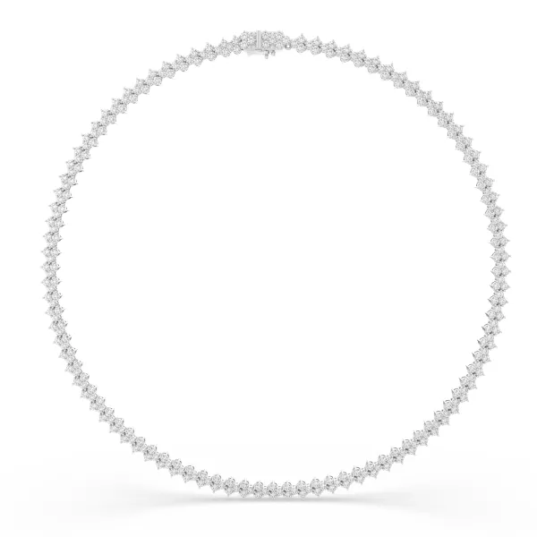 10K White Gold Lab Grown Diamond Tennis Necklace