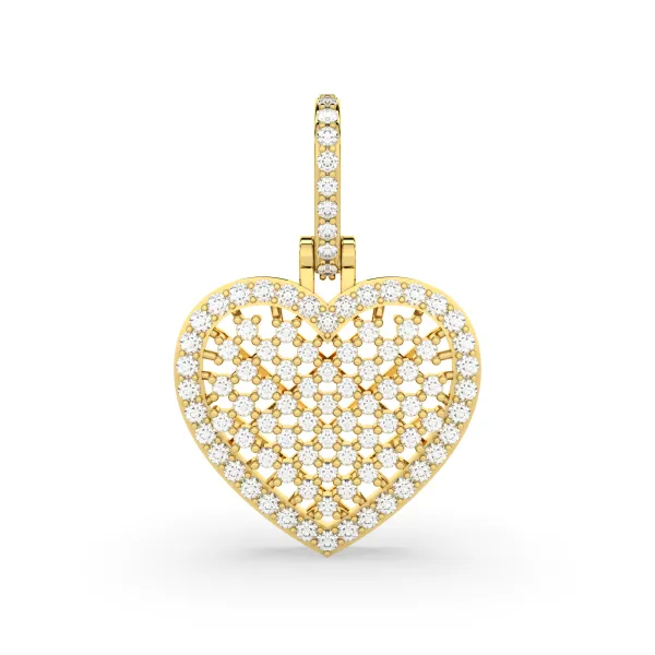 Natural Diamond Pavé Heart Pendant