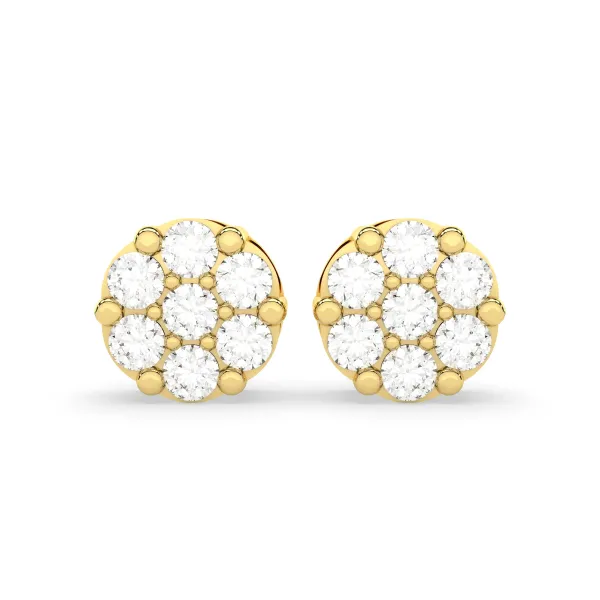 Round Brilliant Cut Natural Diamonds Stud Earrings