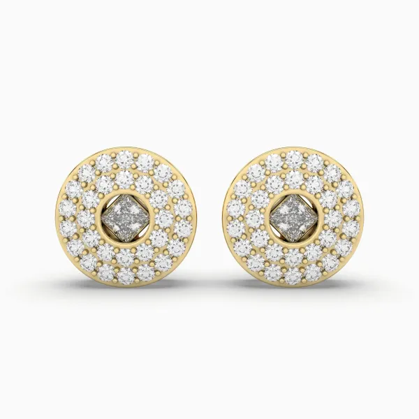 Stepped Cluster 0.27 CT.T.W. Natural Diamond Stud Earrings