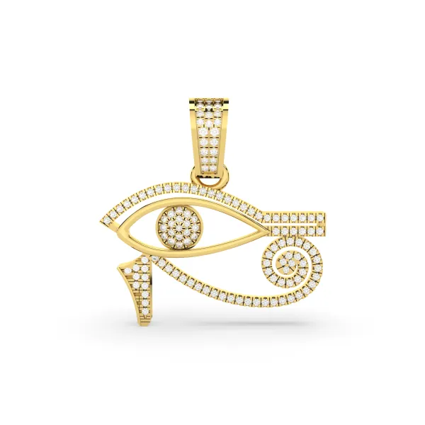 Eye Of Horus Natural Diamond Pendant
