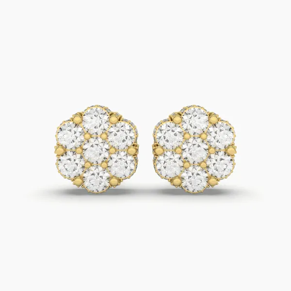 Classic Stud Natural Diamond Earrings For Unisex