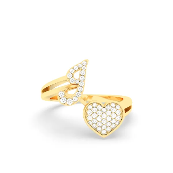 The J Alphabet Natural Diamond Ring