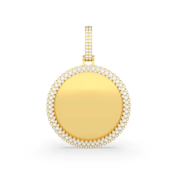 Memory Picture Lab Grown Round Diamond Pendant