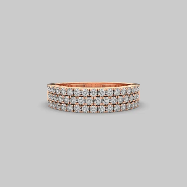 10K Rose Gold 0.99 CT Diamonds Elegant And Stylish Mens Ring