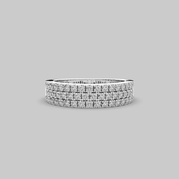 10K White Gold 0.99 CT Diamonds Elegant And Stylish Mens Ring