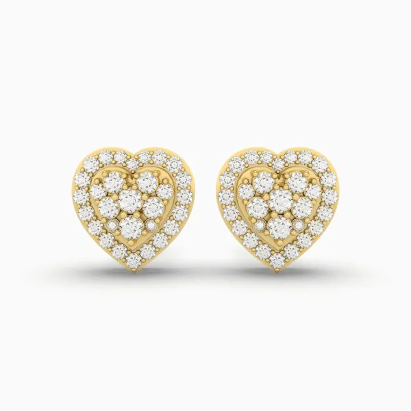 The Fiducia Heart Stud Earrings
