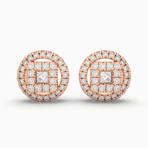 10K Rose Gold 0.36 CT.T.W. Diamond Stud Earrings