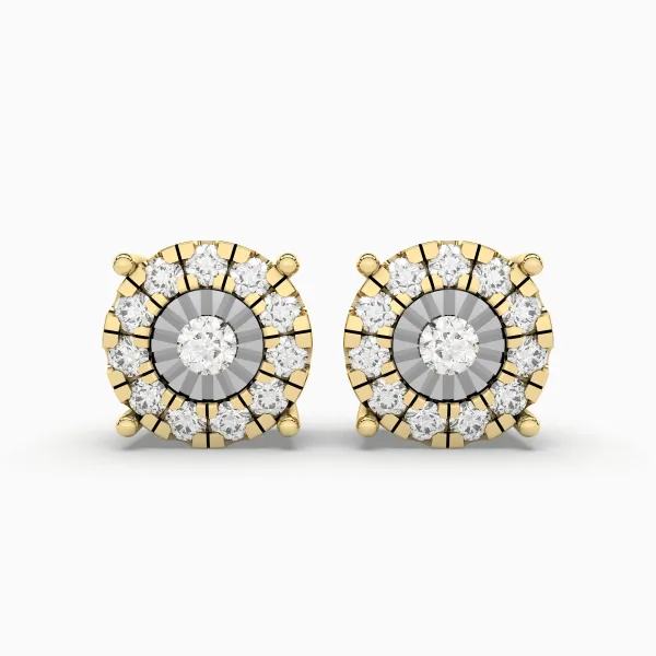 Mens Natural Diamond Ear Stud Earring