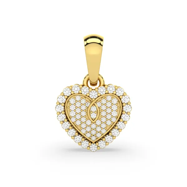 Adorable Heart Natural Diamond Pendant
