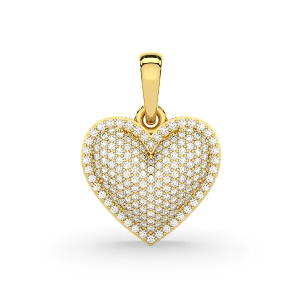 Heart-Shaped Natural Diamond Cluster Pendant