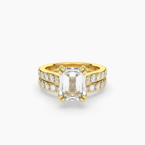 Emerald-Cut Lab-Grown Diamond Engagement Ring