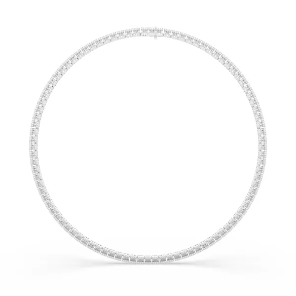 10K White Gold Natural Diamond 11.67 CT Tennis Necklace