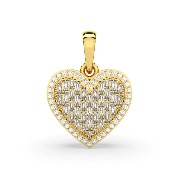 Sparkling Natural Diamond Heart Pendant