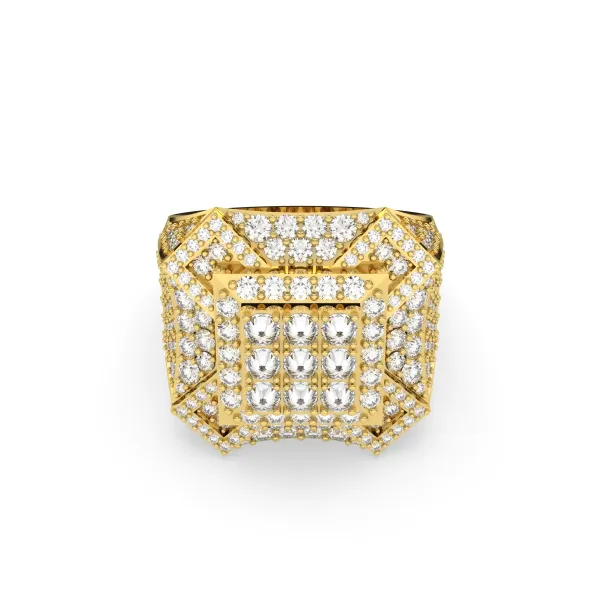 Men's Lab Grown Diamond Cluster Ring