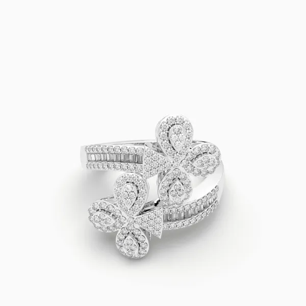 10K White Gold Everlasting Style Diamond Ring