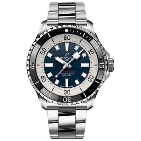Breitling Superocean Automatic Blue Dial on Bracelet Ref A17376211C1A1 with Card 2025