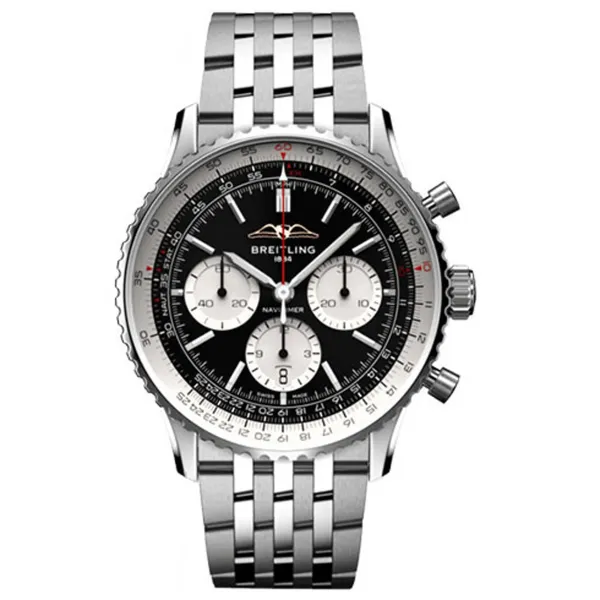 Breitling Navitimer B01 Chronograph Black Dial on Bracelet Ref AB0138211B1A1 with Card 2024
