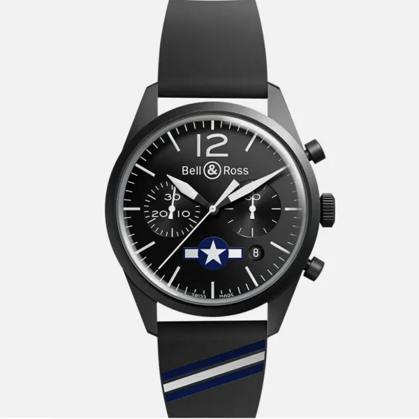 Bell & Ross Insignia B&P Black Dial On Rubber