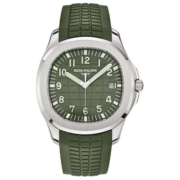 Patek Philippe Aquanaut Khaki Green Dial on Strap Ref 5168G-010 with Papers 2021
